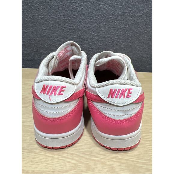 Nike Dunk Low Laser/Fuschia Sneakers Kids Size 1Y GS FB9108-102 (Read) - Picture 4 of 12